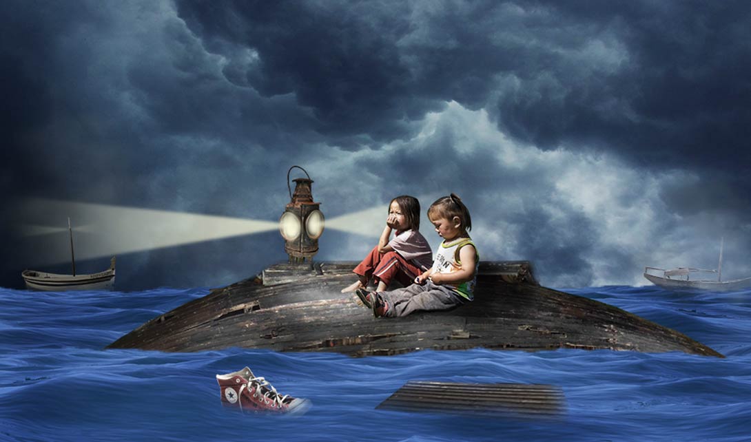 PS海洋灾难合成海报制作视频教程