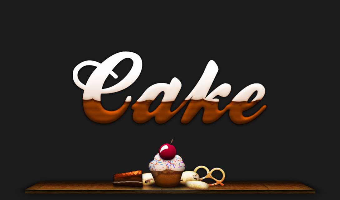 PS蛋糕字效设计  cake视频教程