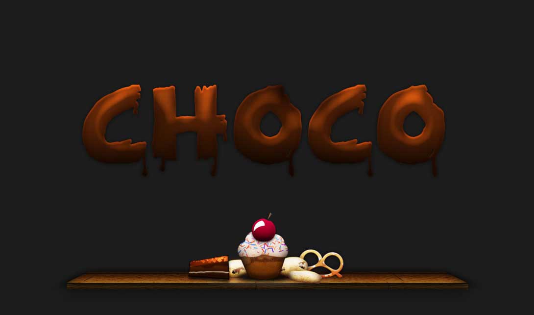PS巧克力字效字体设计 choco视频教程