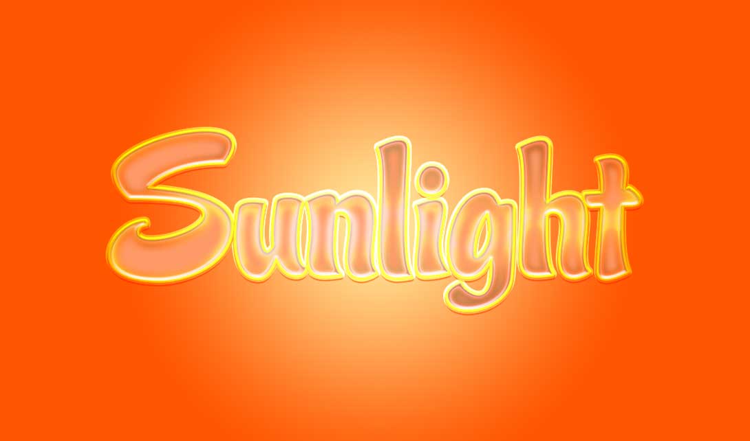PS夏天风格英文字体设计 sunlight视频教程