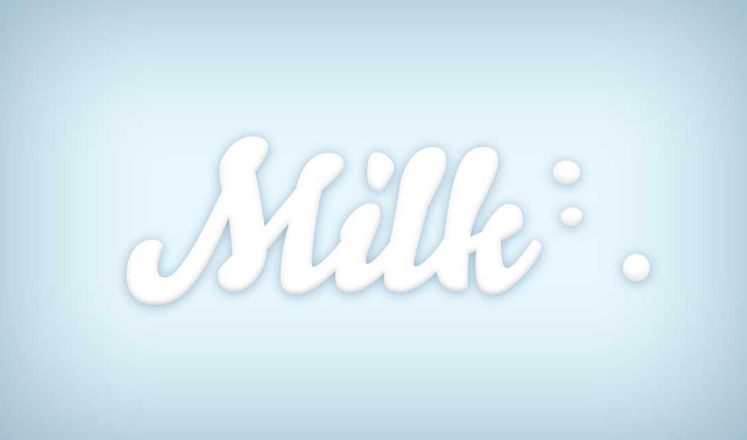 PS牛奶字体 milk视频教程