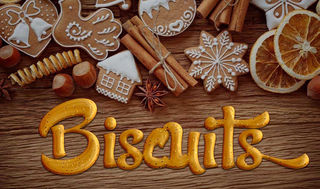 PS饼干字体设计 biscuits视频教程