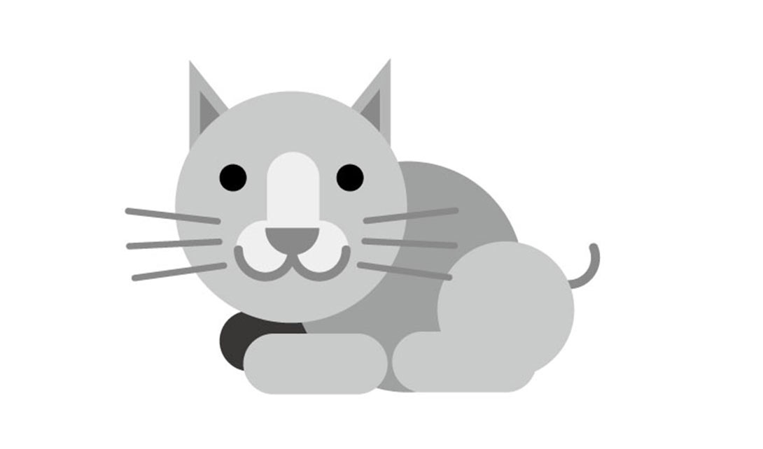 AI绘制平面小动物( 小猫咪 )视频教程