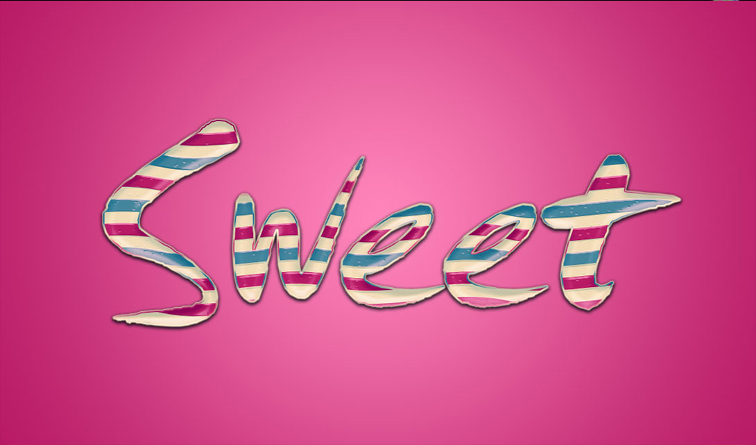 PS糖果字体设计可爱风 sweet视频教程