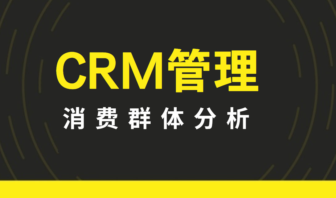 CRM管理--消费群体分析视频教程