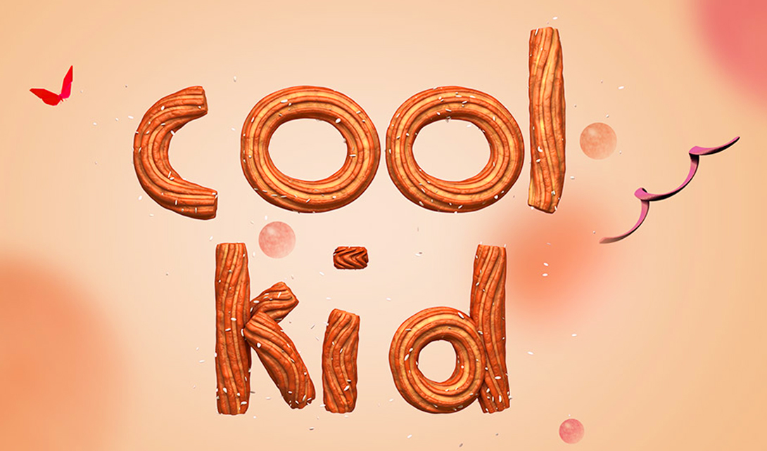 C4D饼干字体设计 cool kid视频教程