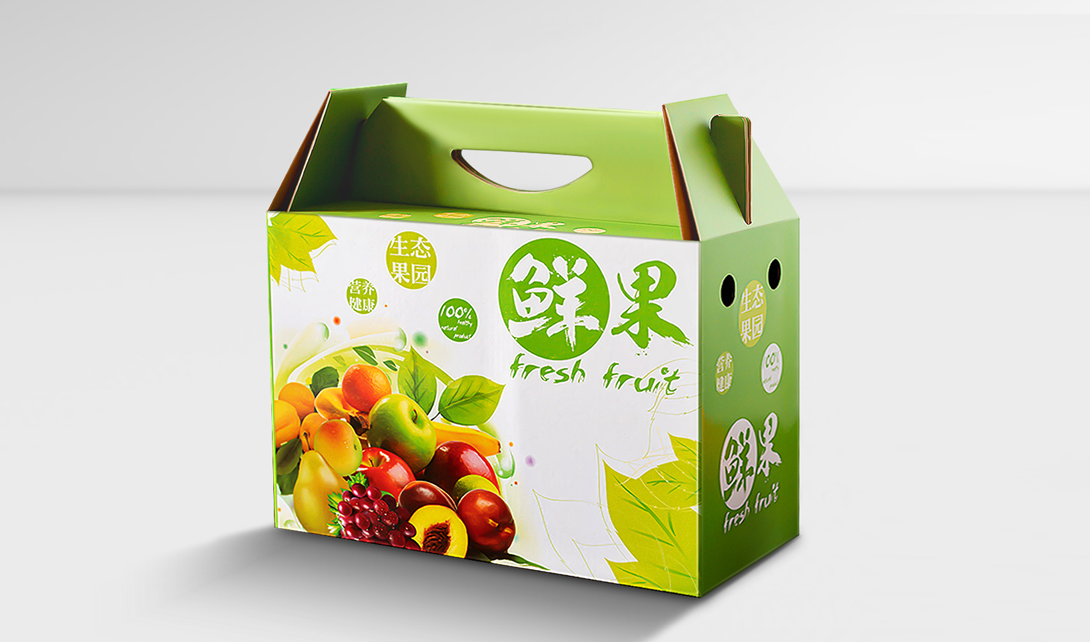 PS绿色鲜果盒产品精修礼盒通用视频教程