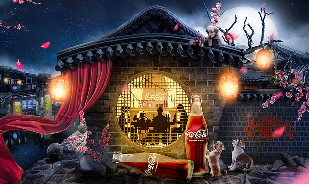 海报设计·PS春节可口可乐合成海报视频教程