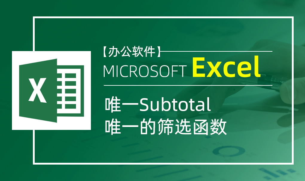Excel-唯一Subtotal唯一的筛选函数视频教程